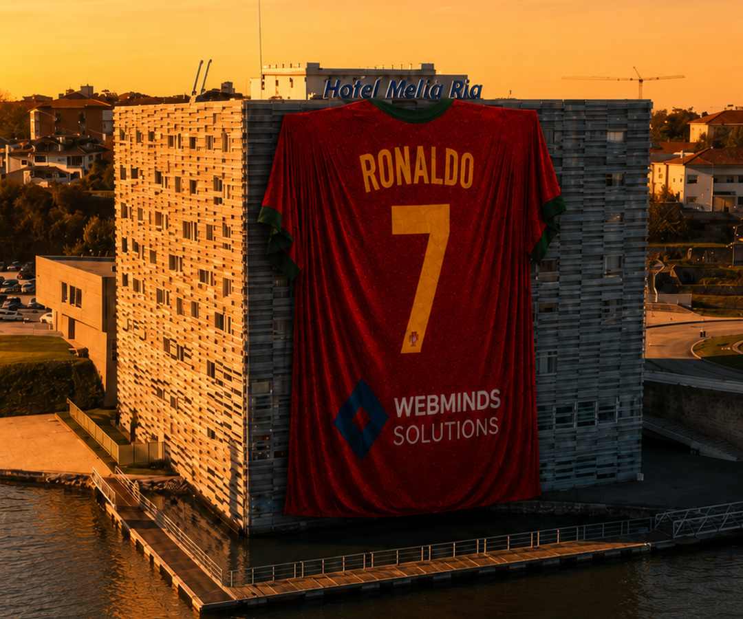 Portugal Webminds Solutions shirt at Hotel Meliá Ria in Aveiro